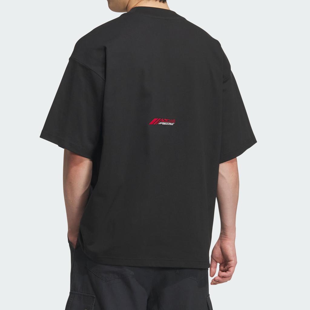 adidas Originals Moto Short Sleeve Racing Style High Neck Loose Fit T-Shirt Men Tops KH1195