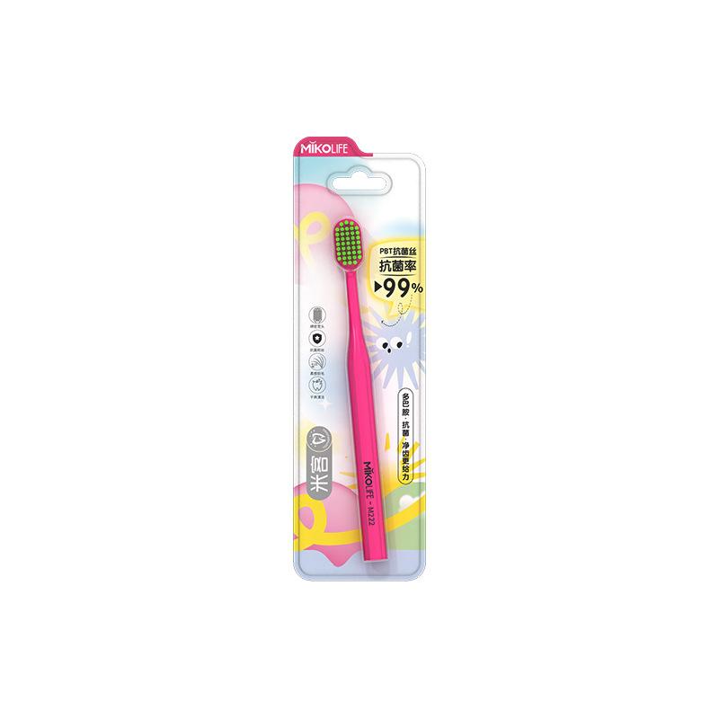 1PC Dopamine Couple Soft Bristled Toothbrush Household Adult Wide Head Travel Manual Toothbrush Deep Cleaning Teeth Oral Tools розовый