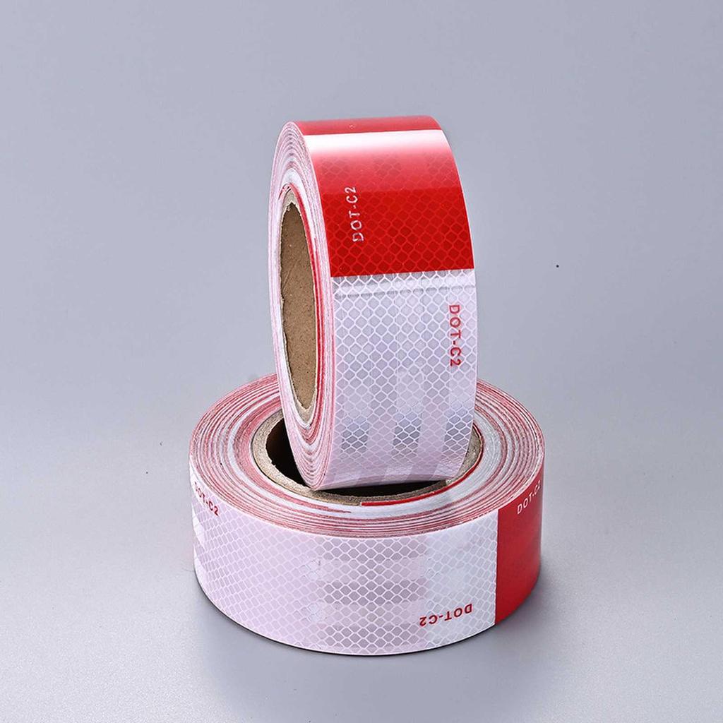 Reflective Safety Stickers: Pet & Vehicle Warning Strips, Red & White