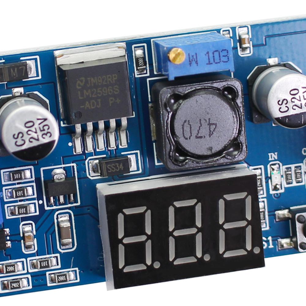 1PC DC-DC LM2596 Adjustable Step-Down with Digital Display Voltmeter 4.0-40V LM2596S Stabilized Power Supply Module 3.2V-40V
