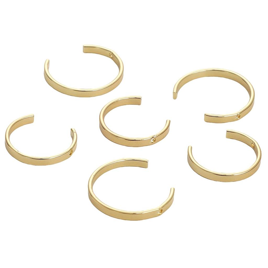 Copper C-shaped String Hole Bead Hanging Ring For DIY Jewelry Making Craft Accessories