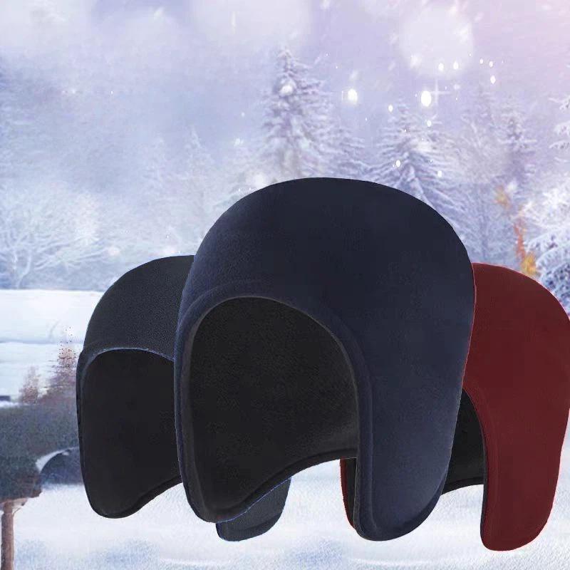 Winter Outdoor Windproof Ear-Protective Cycling Thermal Hat, Double-Layer Thickened Winter Hat for Elderly Sleep