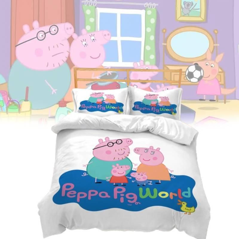 Benutzerdefiniertes Cartoon Waldtier Kinder Drei-Teiliges Bettwäscheset Weiches Und Gemütliches Design