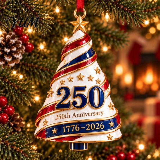 Home Wall Fireplace Ornaments Patriotic Christmas Tree Ornaments, Acrylic Holiday Pendant for Independence Day, Decorative Party Supplies Indoor