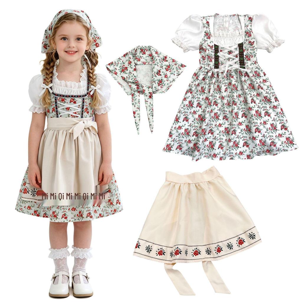 Bavarian Girl Cosplay Costume for Halloween or Oktoberfest Parties