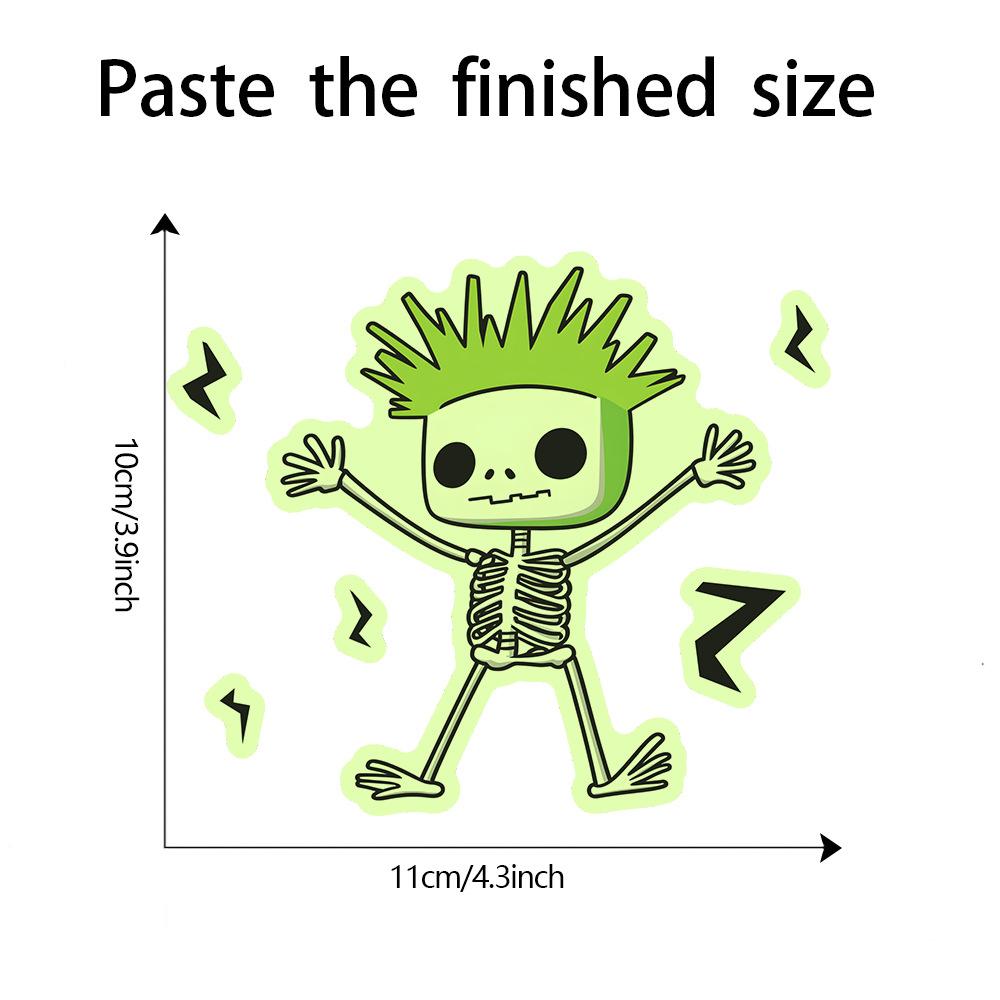 

Светящийся в темноте мультяшный череп с электрошоком для спальни, гостиной, входа, выключатель с наклейками на стену для украшения дома 12*12CM/fun-yg001