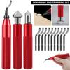 Ergonomic Deburring Tool Kit with 2 Countersink Hand Reamers and 10 HSS Blades for Precise Burr Removal on Various Materials
