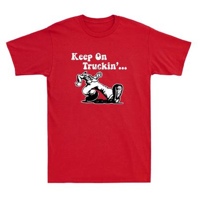 Keep On Truckin Funny Meme Vintage Men#039;s Short Sleeve TShirt Unisex T-Shirt