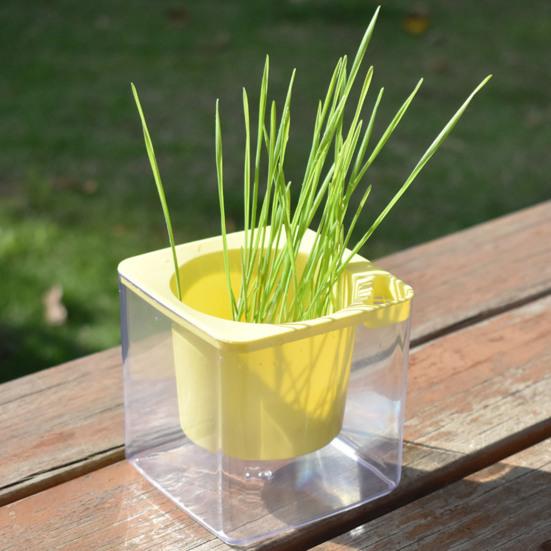 Samozavlažovací květináč Automatický zavlažovací květináč s absorpčním bavlněným provázkem Květináč pro uchovávání vody s drenážním otvorem pro pokojové a venkovní rostliny