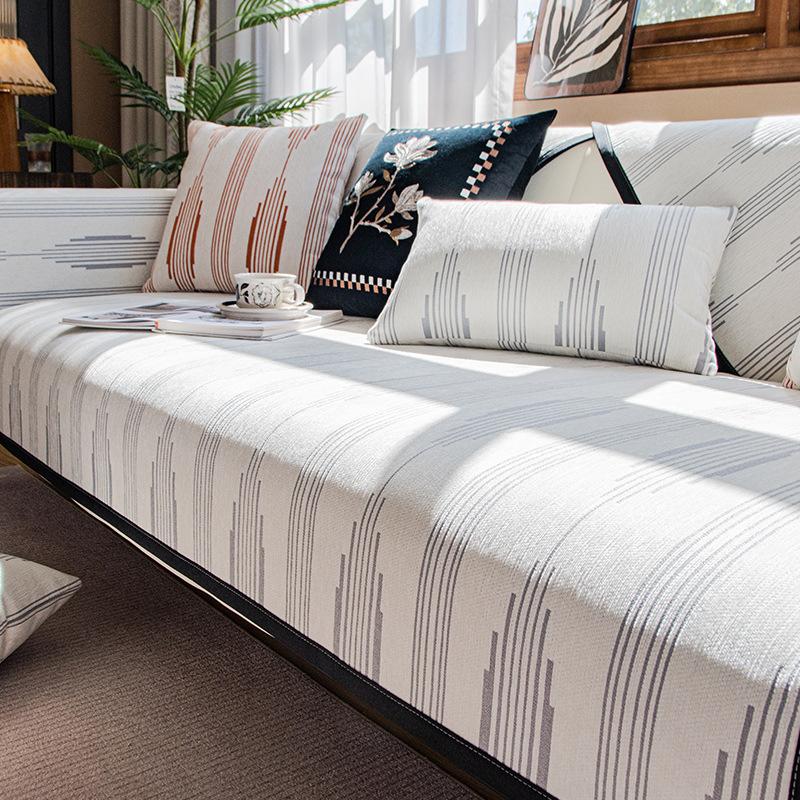 Chenier Sofa Cushion Is Universal In All Seasons, Simple And Modern Non-Slip Seat Cushion  New Leather Sofa Cover Cover Cloth