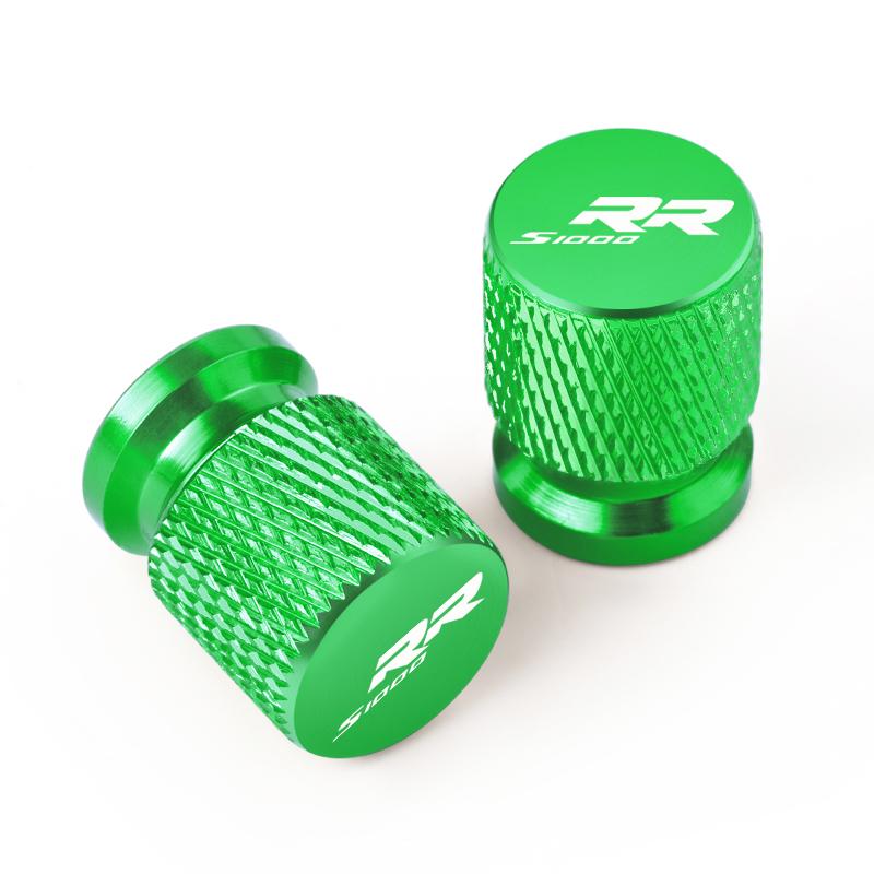 2 PCS Laser Logo For BMW S1000RR S 1000RR S1000 RR All Years Motorcycle Wheel Tire Valve Caps CNC Tyre Airtight Covers Black