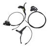Four Piston Bike Hydraulic Brakes Set Universal Hydraulic Disc Brakes with Levers 160mm Rotors for Electric Bicycle