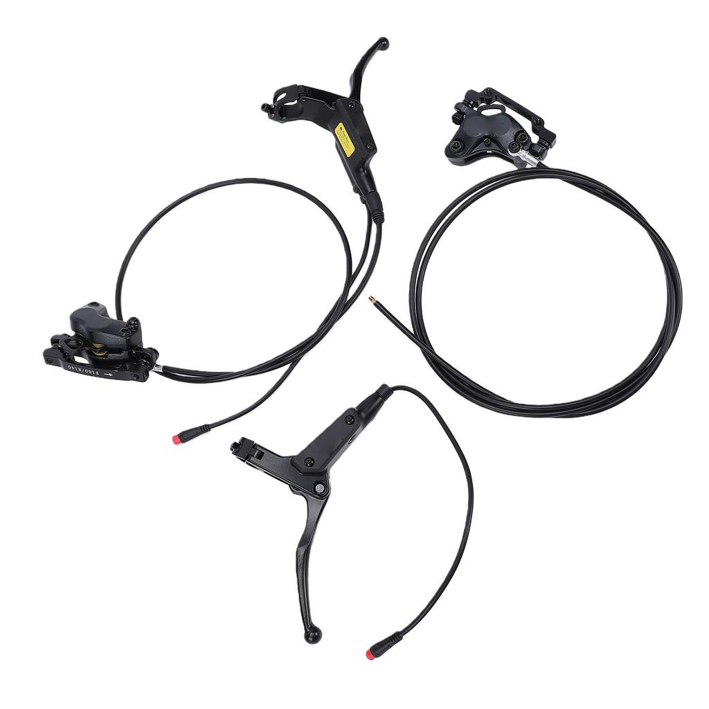 Four Piston Bike Hydraulic Brakes Set Universal Hydraulic Disc Brakes with Levers 160mm Rotors for Electric Bicycle