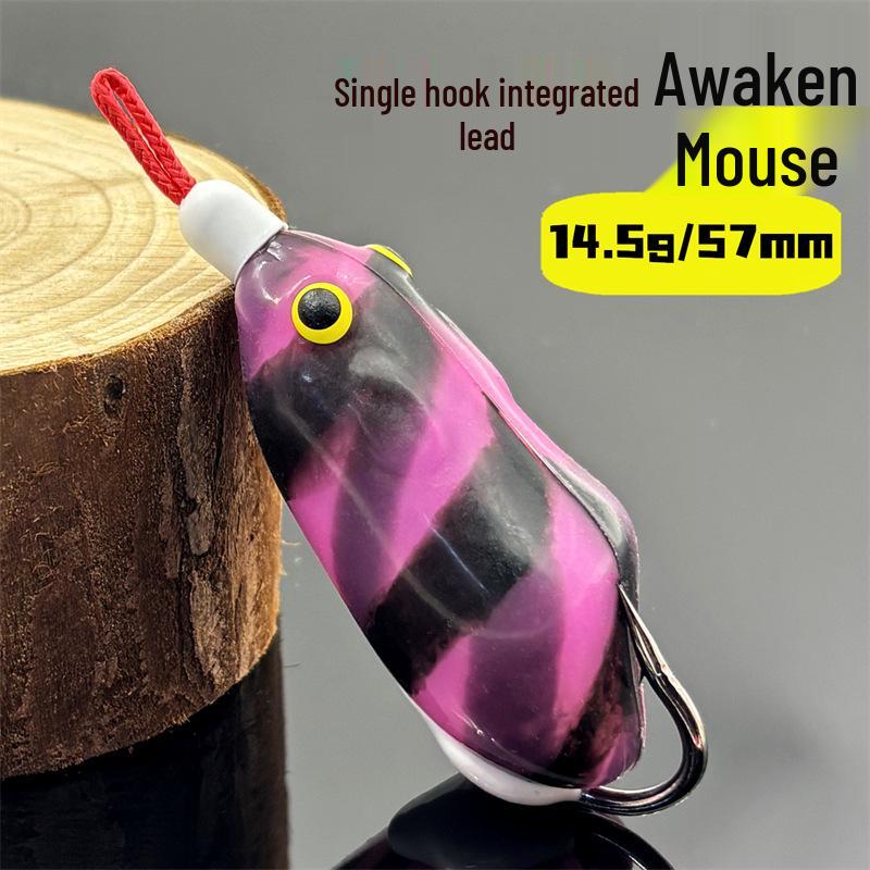 

Yi Lu Mole Thunder Frog Lure: 14.5g, Single Strong Hook, Thickened Lead Bait for Black Fish. 14.5g/57mm (Single Hook Integrated Lead) чёрный/фиолетовый