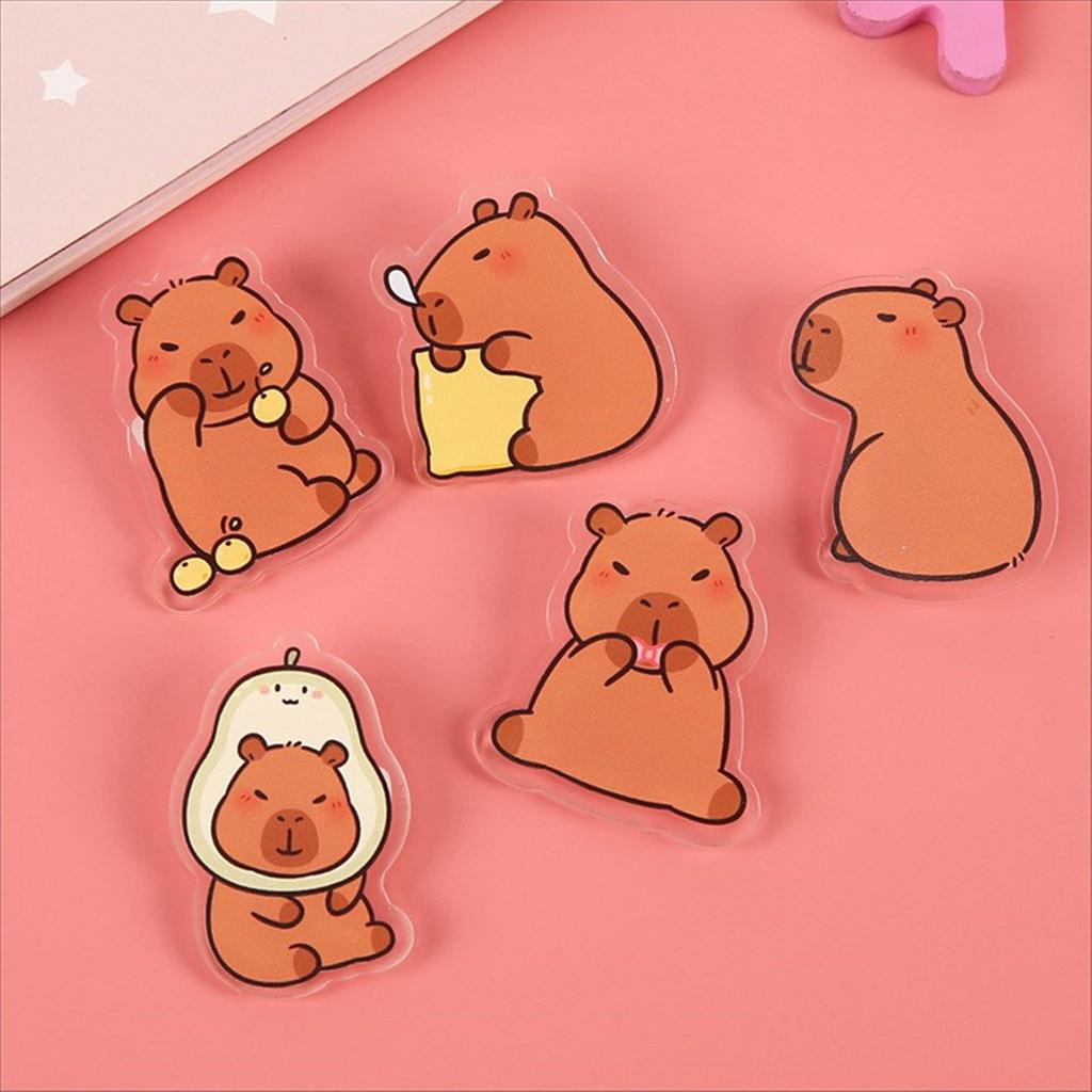 9 Stück Elegante Capybara-Form Anstecknadel Cartoon-Tier Abzeichen Vielseitige Anstecknadeln für Schüler und Modefans