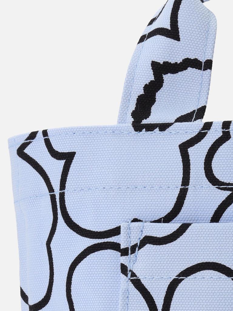 Marimekko Piirto Unikko Lunchbag Tote Bag (Japan Exclusive) Women's, 52152259294020, Light Blue x Black