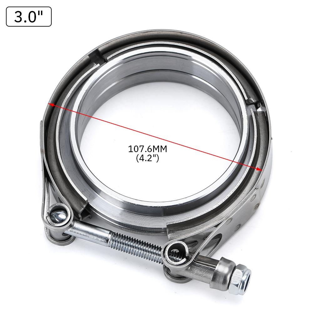 V Band Exhaust Clamp 2.5 Inch 3 Inch 63mm 76mm Exhaust Male And Female Flange Vband Clamp V-Band Muffler Clamp