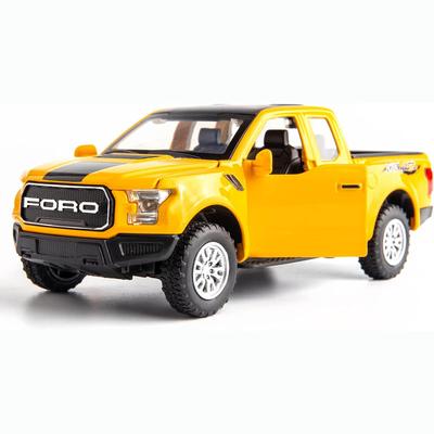 1:32 Scale Ford Raptor F150 Diecast Alloy Model Car Toy, Pull Back Truck with Sound and Light for Kids Adults Gift Collection