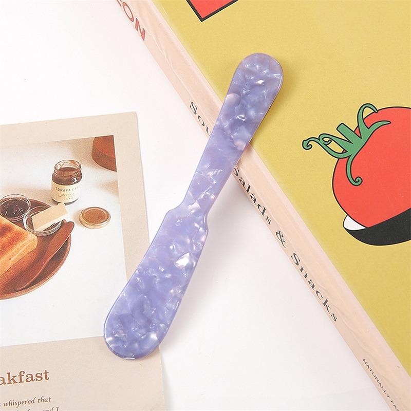 Hot Sale Practical Decorative Acrylic Ice Cream Spoon Unbreakable Unique Pattern Tableware Cake Butter Cutter