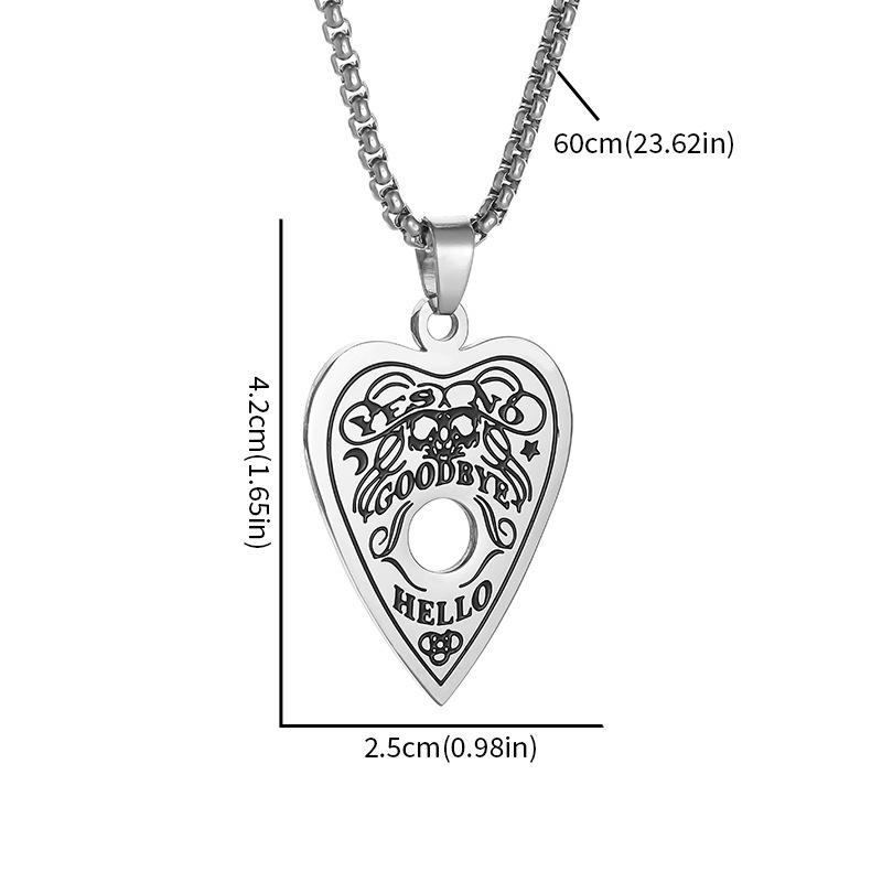 Simple Personalized Hollow Heart Good Boy Stainless Steel Necklace For Men And Women