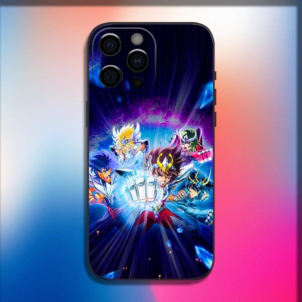 S-Saint Seiya Knights Phone Case For iPhone 16,15,14,13,12,11,Pro,X,XS,Max,XR,Plus,Mini Soft Black Cover