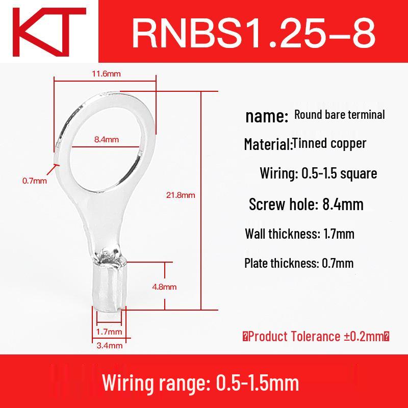Kaisheng RNB1.25 Round Bare Crimp Terminal Block, 3-14 Gauge Options