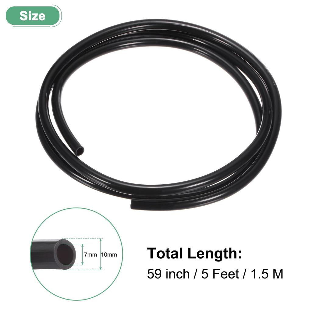 M METERXITY Tubing Carburetor Fuel Vent Line, 7mm(0.28") ID 10mm(0.39") OD 1.5m(5') Length PU