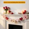 Neue Rot-Rosa Herz Filzblumen-Girlande Banner Für Valentinstag Hochzeit Verlobung Party Dekoration Und Heimdekoration