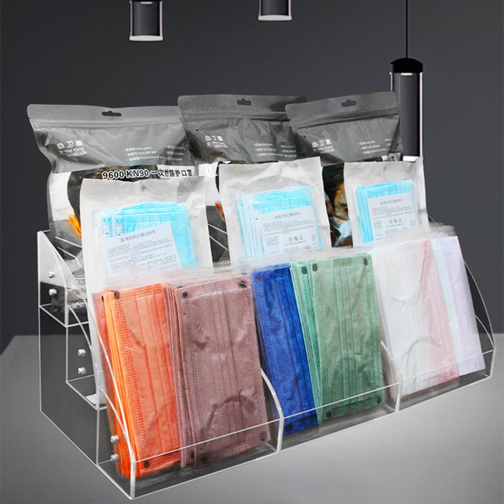Clear Display Risers Stand with Dividers 1 2 3 Tiers Acrylic Display Shelf