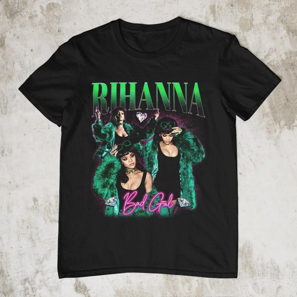 Рубашка в стиле 90-х, вдохновленная Рианной, Черная Мужская Все Размеры Футболка Унисекс Футболка L