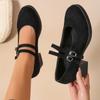 Women's High Heels 2026 Ankle-wrap Chunky Heels Buckle Strap Female Shoes Office & Career Pumps Women's Shoes Plus Size 36-42