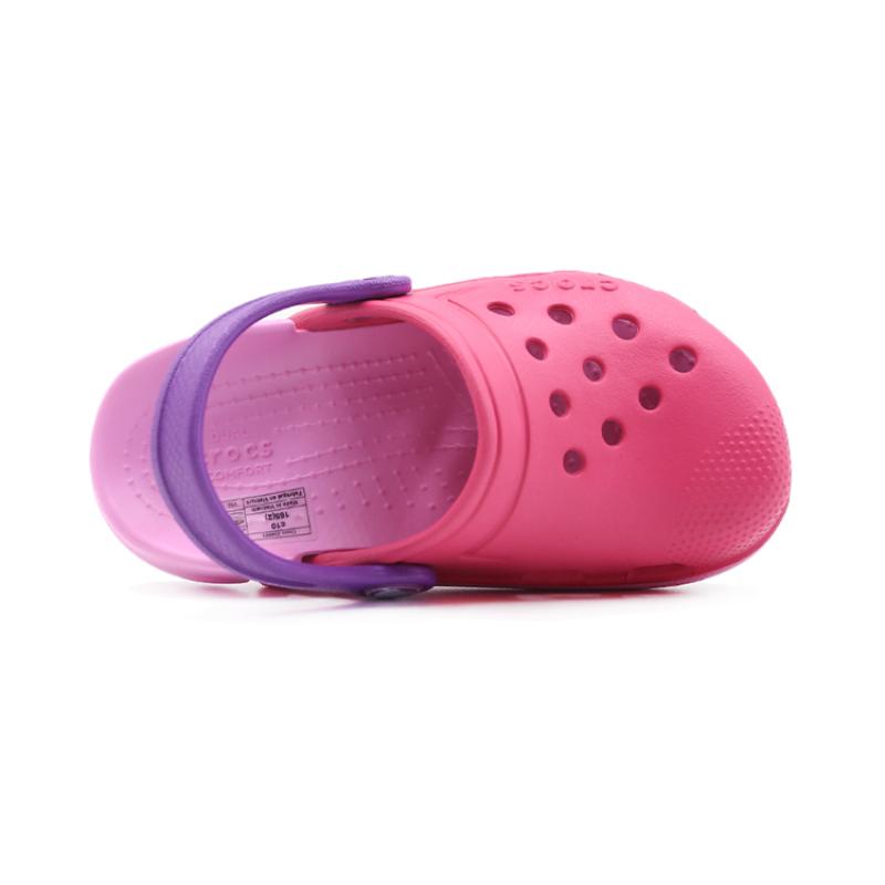 Crocs Electro 3 Hole Sneaker Sandals in Red, Pink and Purple Colour Blocking for Kids