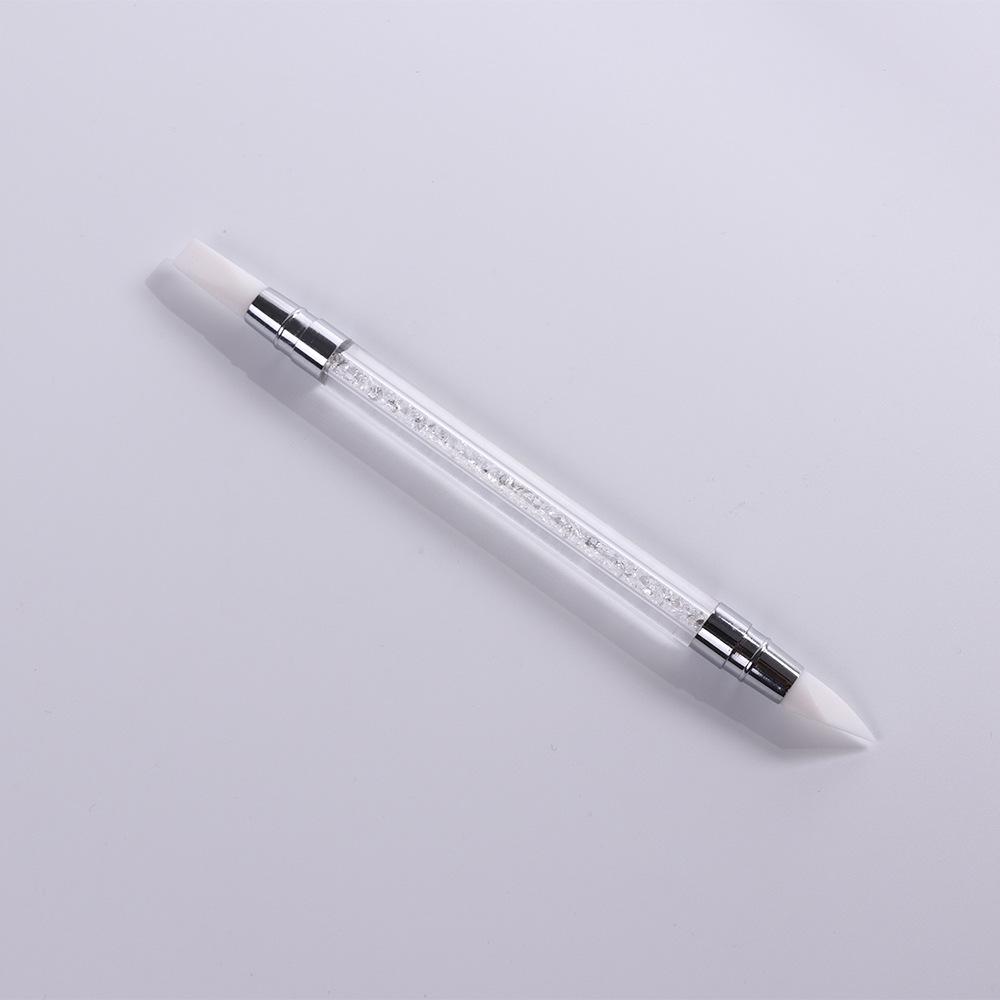 1PC Nail Art Silicone Pen Double Oblique Mouth Conical Pointed Double Head Nail Pattern DIY Nail Art Tool