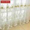 1PC Nuan Series European Style Luxury Three-dimensional Embroidery Transparent Sheer Curtain for Living Room Bedroom Window Decoration Home Decor