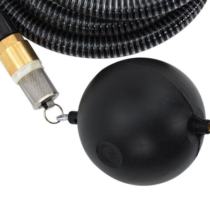 VidaXL Suction Hose with Brass Fittings Black 1.1" 5 M PVC 151059