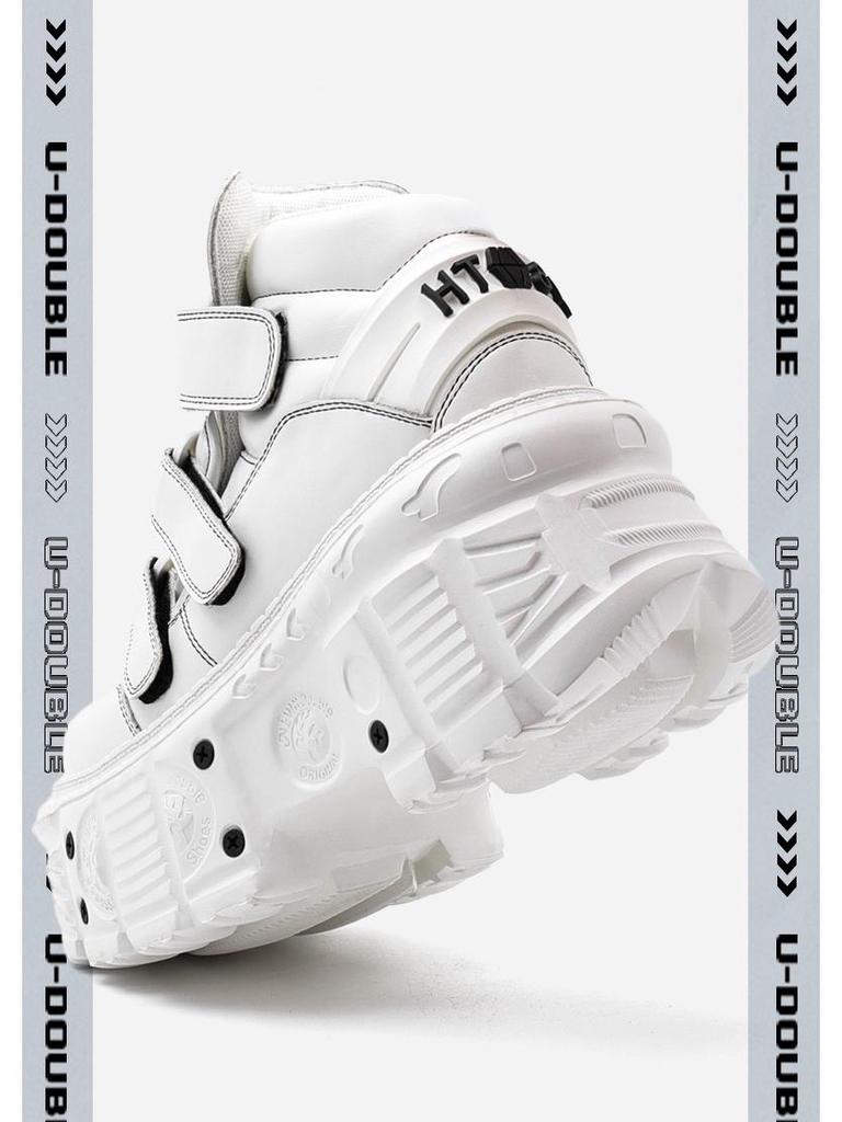 Jesienny/Zimowy Trend Unisex Wysokie Trampki na Grubej Platformie