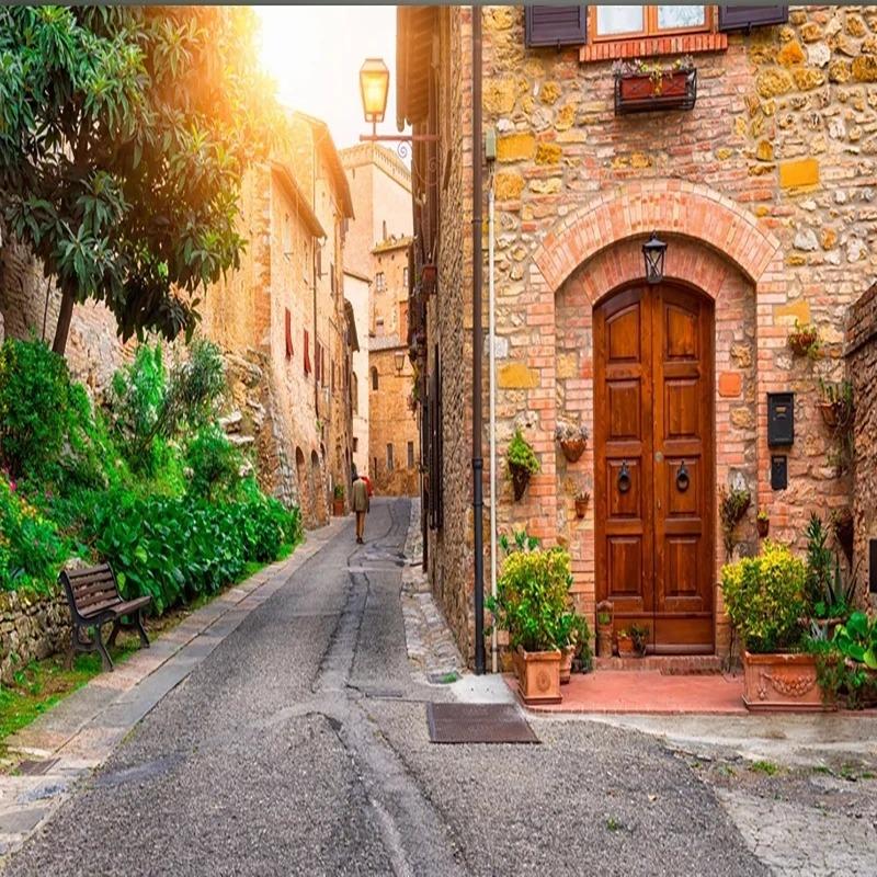 Italian City Photo Wall Papers Street View 3d Murals Living Room Bedroom Restaurant Background Wallpaper Home Decor