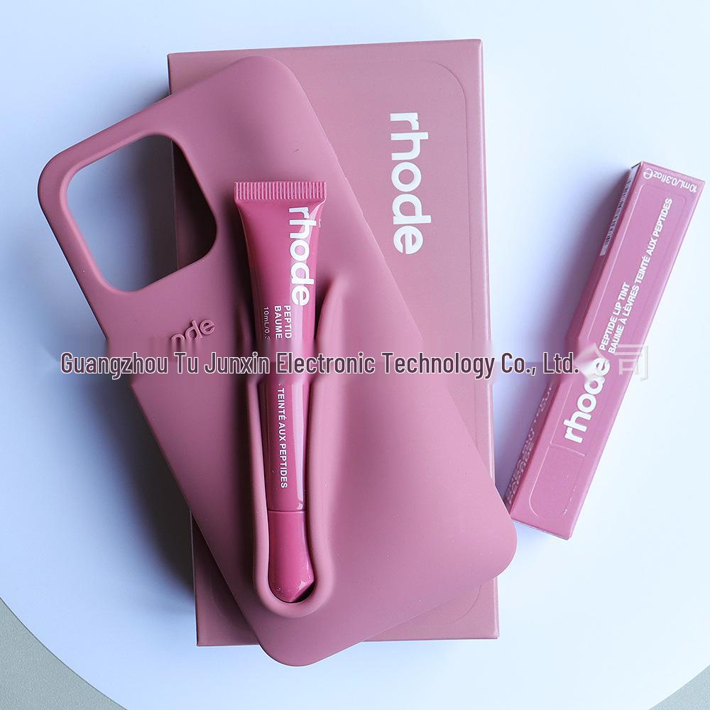 RHODE Lippenstift Lipgloss Handyhülle Set für iPhone 14/15/16 Pro Max