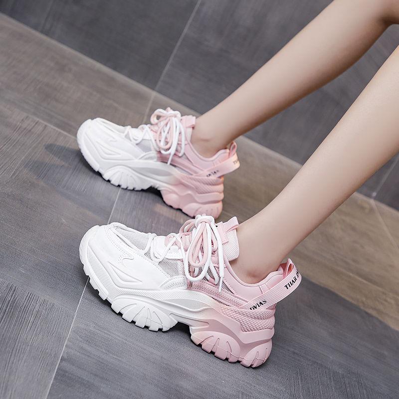Dad shoes children 2025 spring new autumn and winter white platform versatile casual sports shoes little white women's shoes