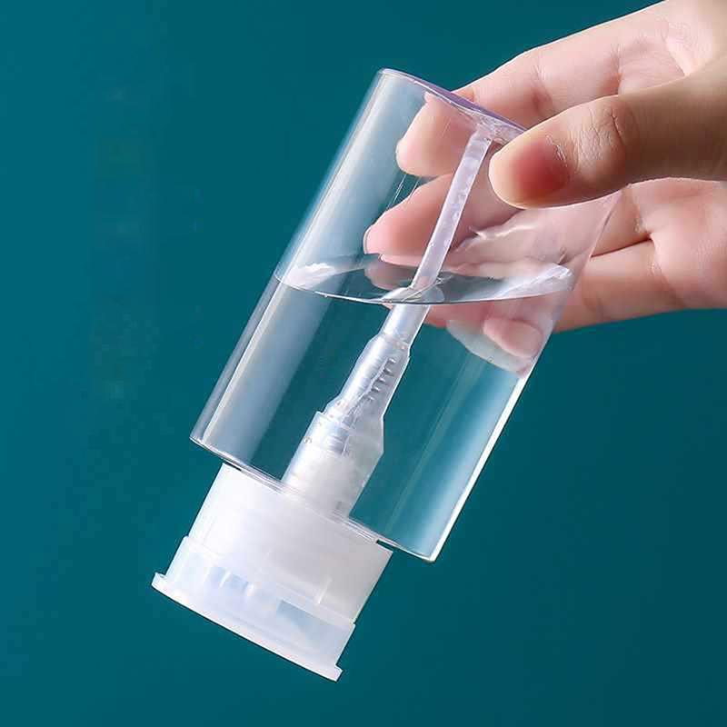 100/150/200Ml Sticla portabilă de călătorie reîncărcabilă pentru îndepărtarea lacului de unghii din plastic goală, alcool lichid, presă, dozator de pompare.