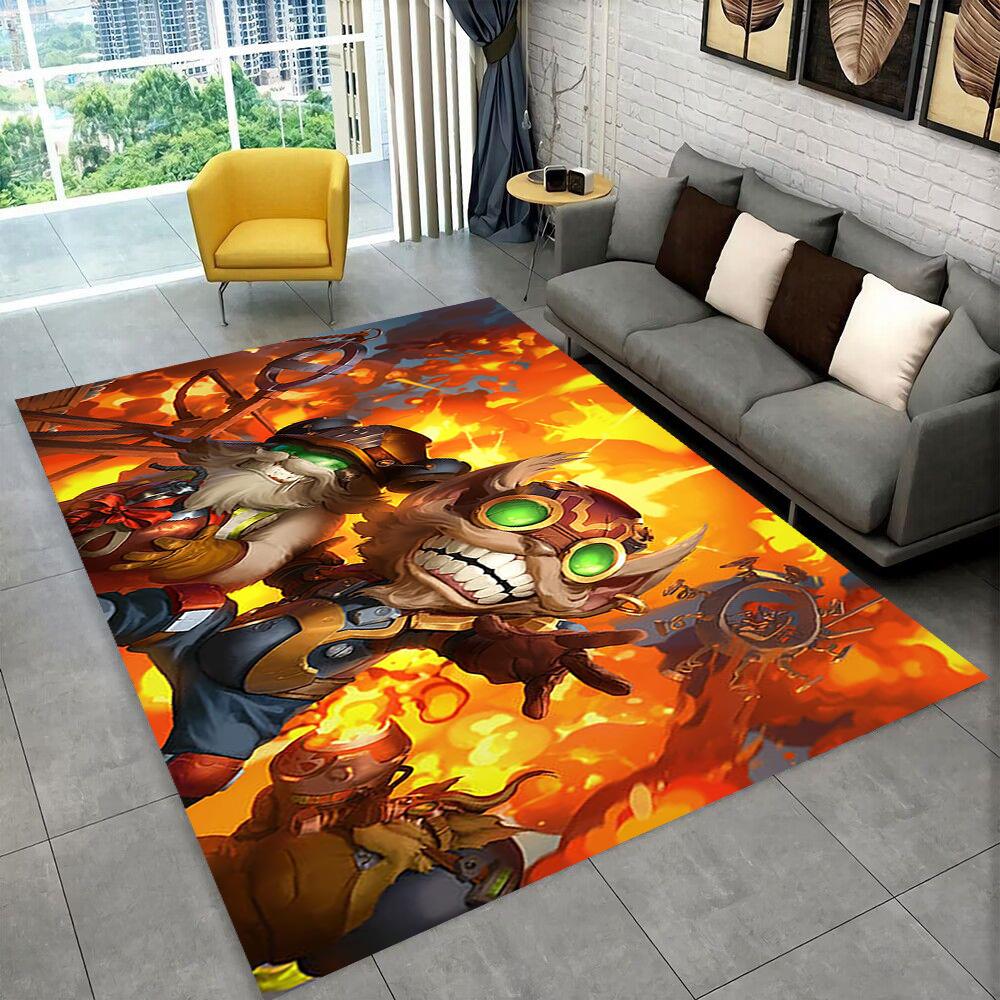 3D LOL League of Legends Jinx Game Gift Carpet Rug for Living Room Bedroom Home Sofa Decoration,kids Play Non-slip Floor Mat
