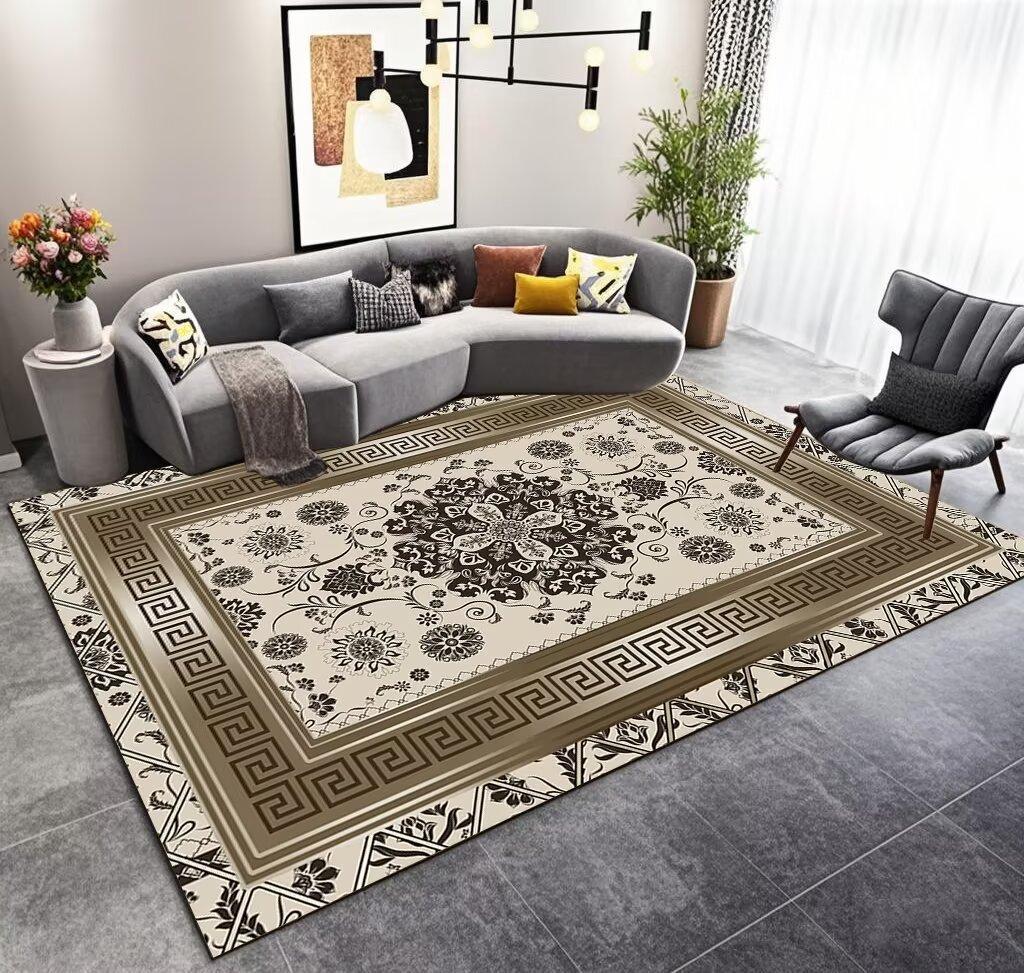 Großer Wohnzimmer Anti-Rutsch-Teppich Anpassbarer Gaming-Raum Dekorations-Teppich Weiche Raumdekoration Heimmatten Fussel-frei Einfache Reinigung