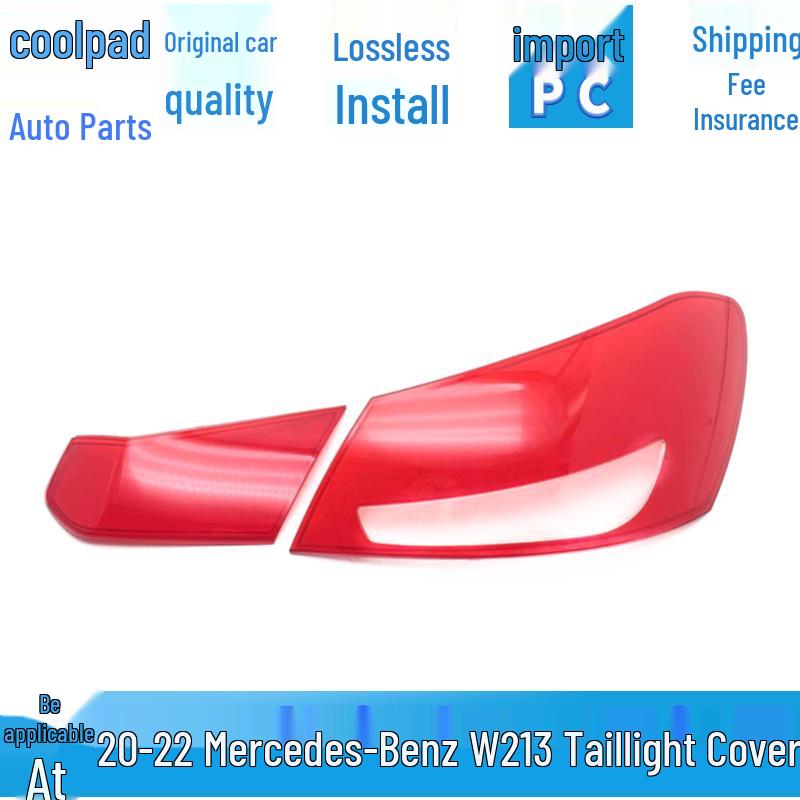Fits 21 Mercedes-Benz E-Class Models: E260, E300, E200, W213 Inner/Outer Rear Taillight Red Transparent Lampshade.