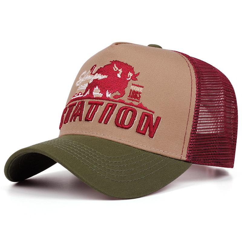 New Station Bull Truck Hat Popular Street Hip Hop Hat Outdoor Daily Sunshade Hat Baseball Hat Mesh Hat Unisex