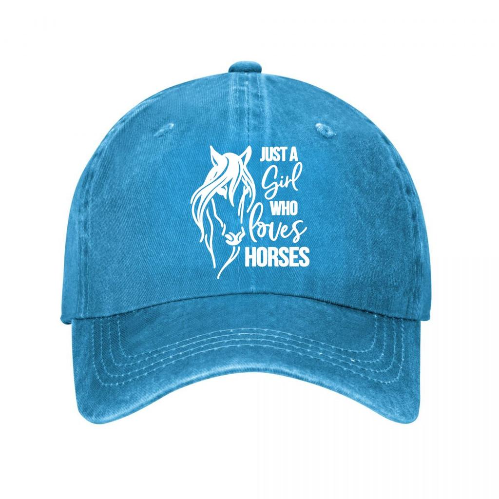 Horse Lover Baseball Cap New Vintage Washed Cotton Baseball Cap Parent Kids Sun Hats