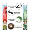 Merry Christmas Porch Sign Carnival 1 Pair Polyester Indoor Outdoor Decor