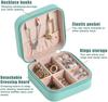 Jewelry Organizer Display Travel Jewelry Case Boxes Portable Locket Necklace Jewelry Box Leather Storage Earring Ring Holder