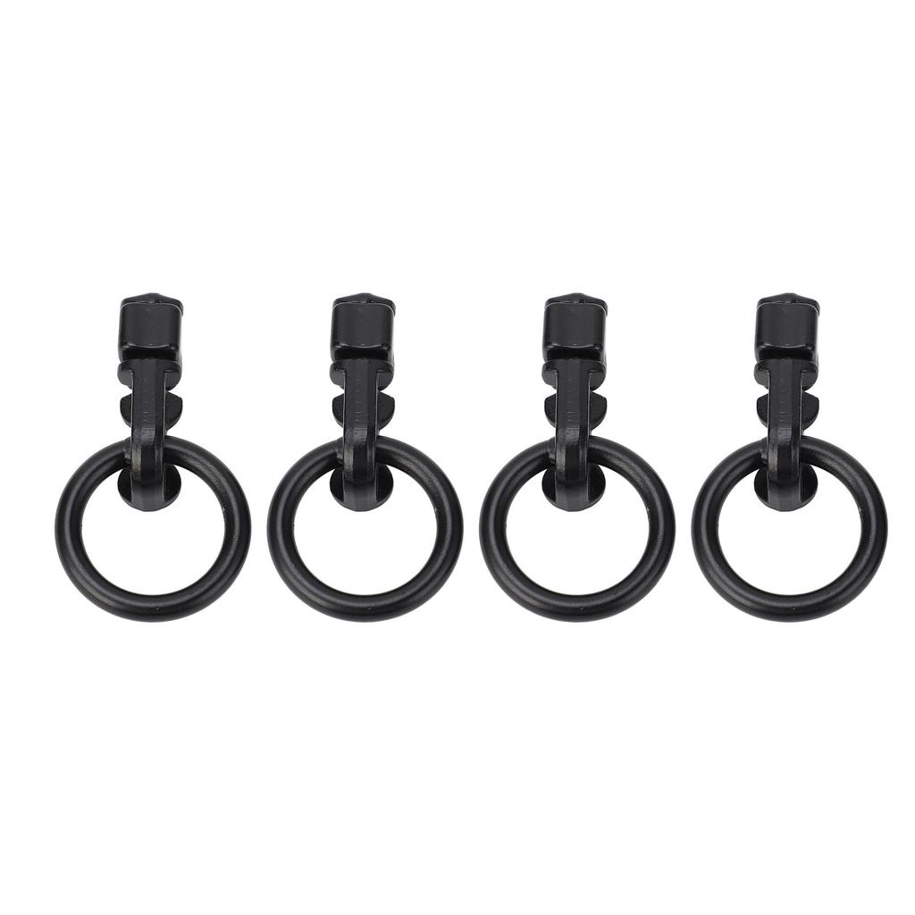 4PCS L Track Double Stud Tie Down Fitting Carbon Steel L Track Fitting with O Ring for Truck Bed