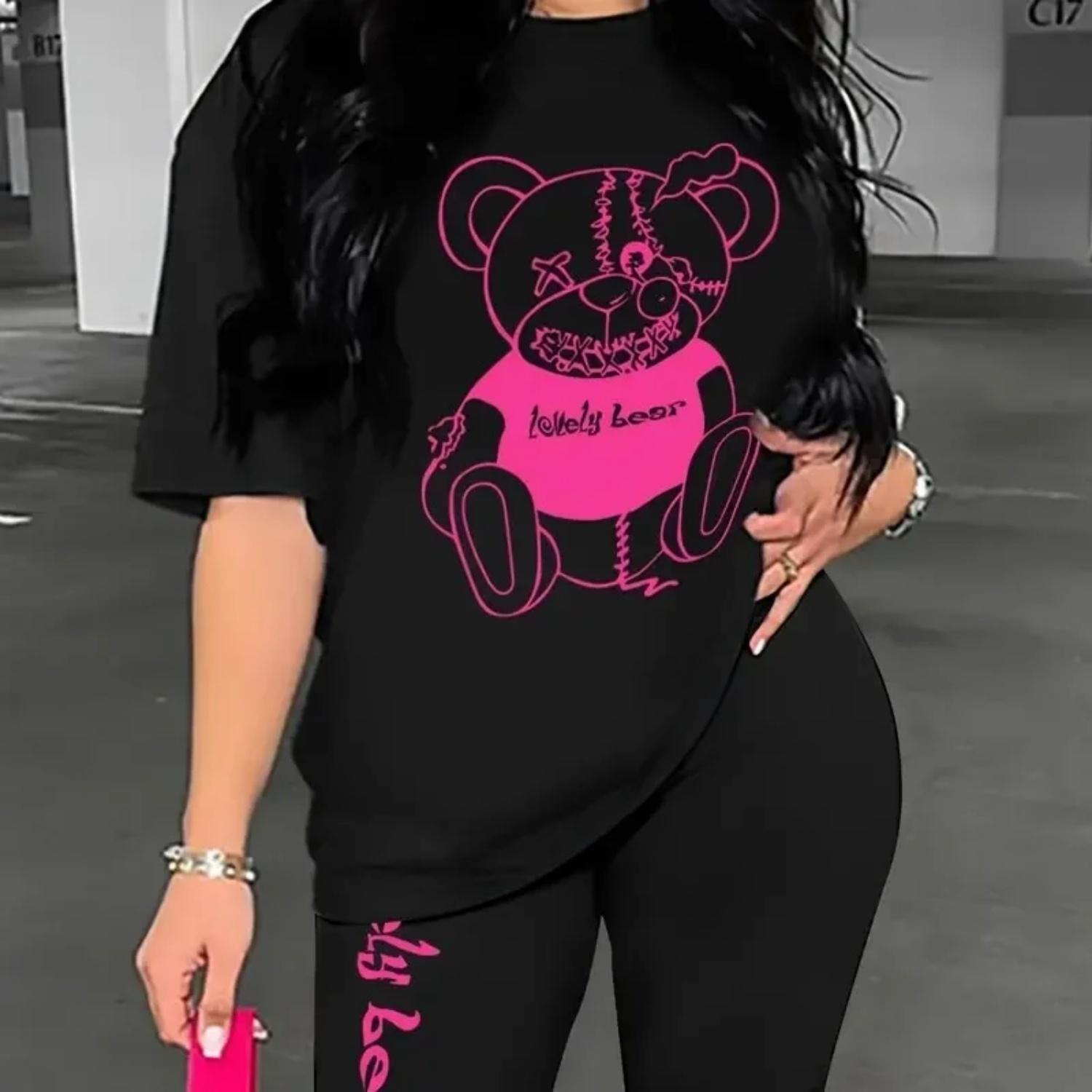 European and American High Street Fashion Brand Short-sleeved T-shirts for Women Summer New Design Printed Tops S чёрный