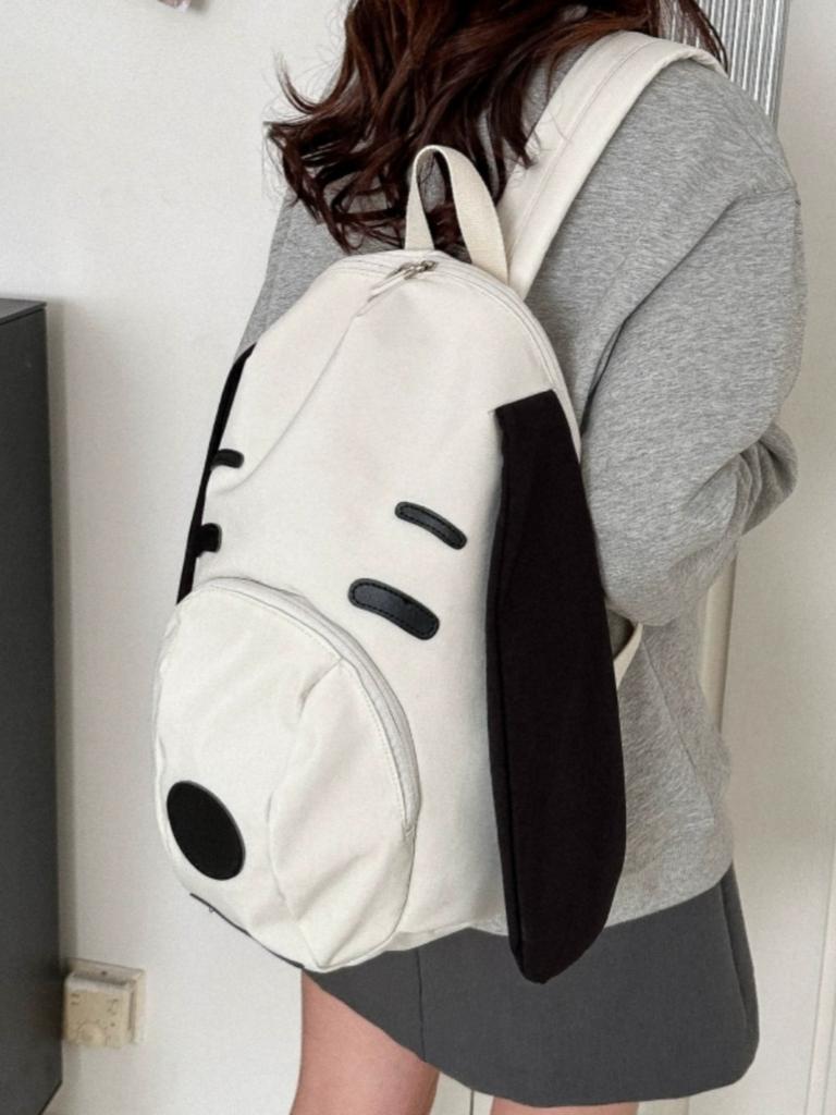 Cute Little Dog Canvas Bapa Portable Travel Bag 2025 New Korean Sle Student Fem Bapa Bookbag Versatile Travel Bag